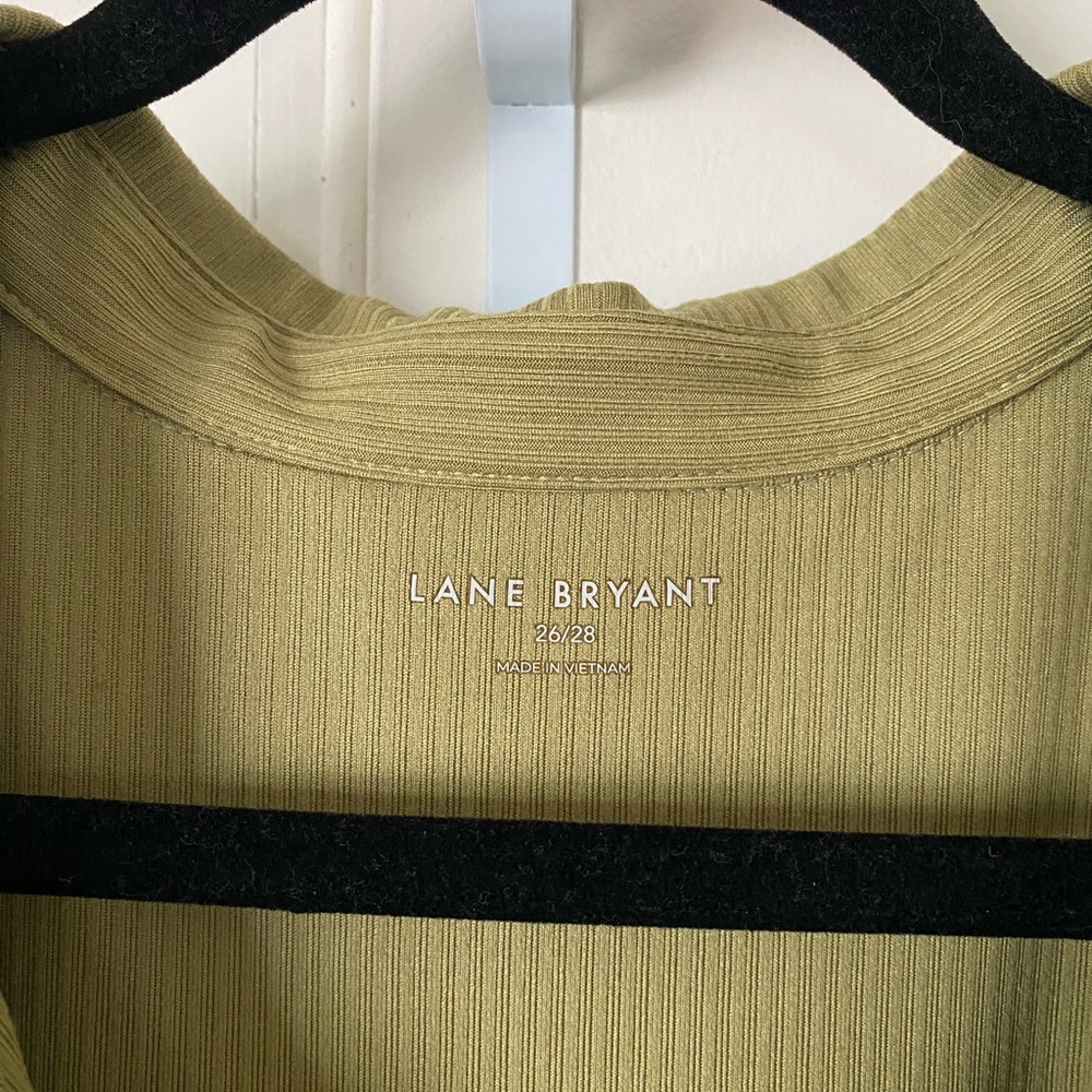 Lane Bryant Olive Green Oversized Polo Shirt, Gently used - Picture 2 of 5